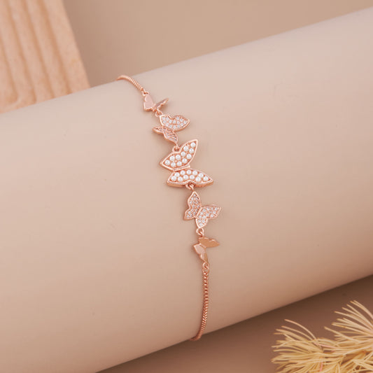 Elegant Rose Gold Bracelet with Radiant Shine