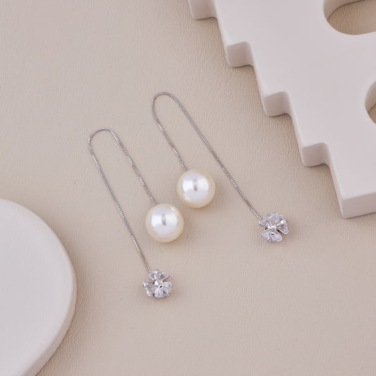 Diamond & Pearl Earrings Exquisite Luxury