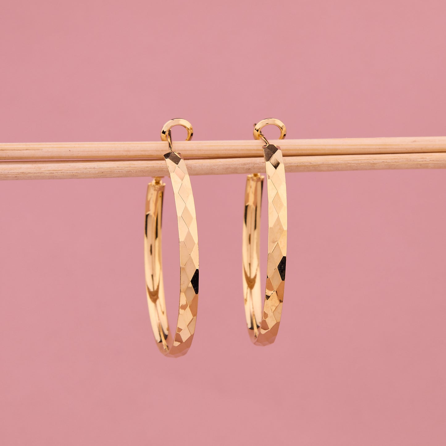 Shiny Statement Hoop Earrings
