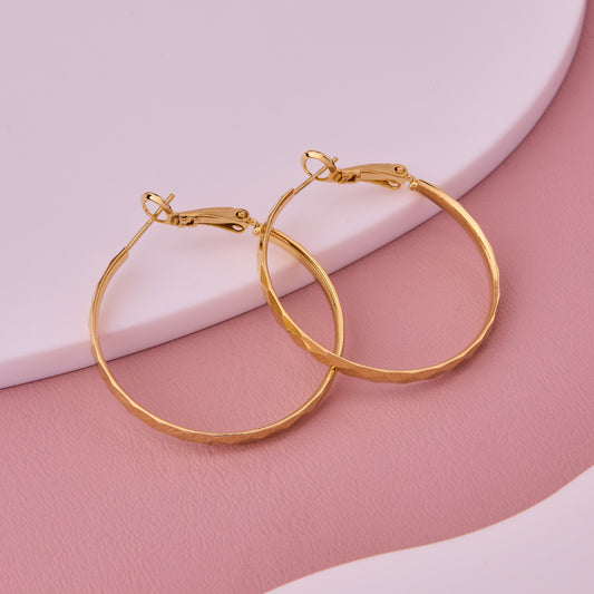 Shiny Statement Hoop Earrings