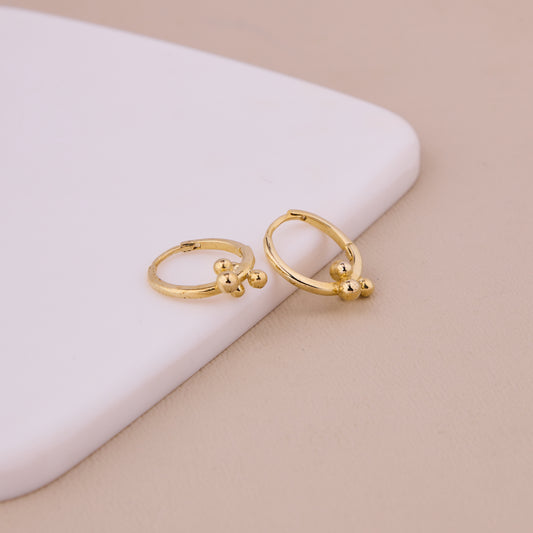 Gold Textured Hoop Earrings