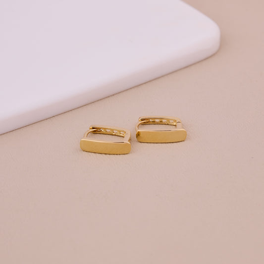 Minimal Gold Bar Drop Earrings