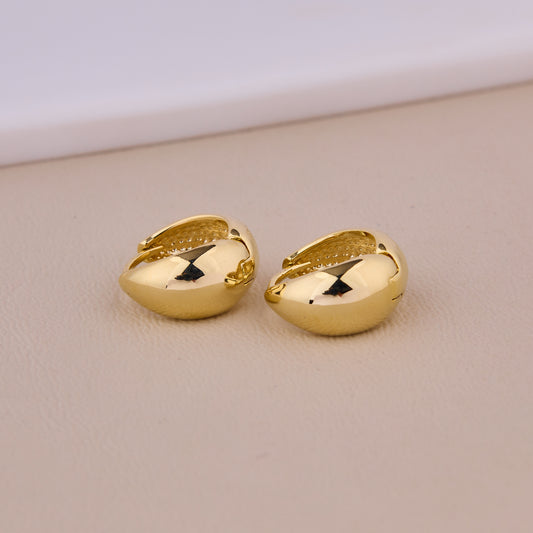 Gold Teardrop Hoop Earrings