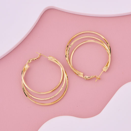 Luxe Spiral Shine Hoops