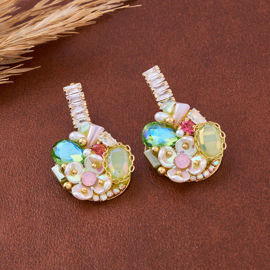 Prism Stone & Crystal Earrings Artful Vibrance