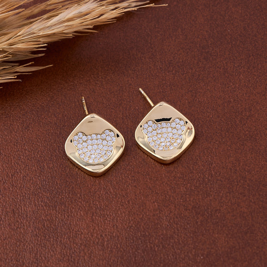 Timeless Golden Radiance Diamond Earrings