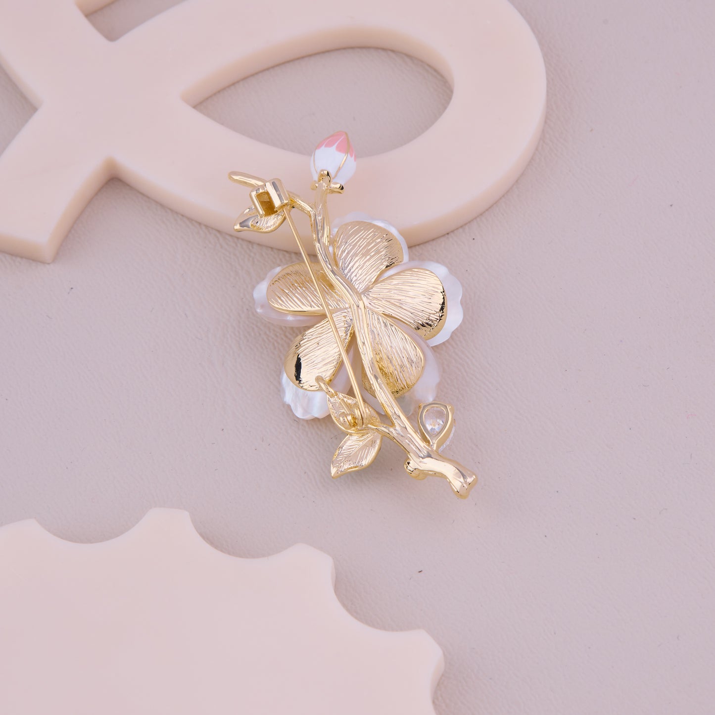 Pearl Blossom Floral Brooch