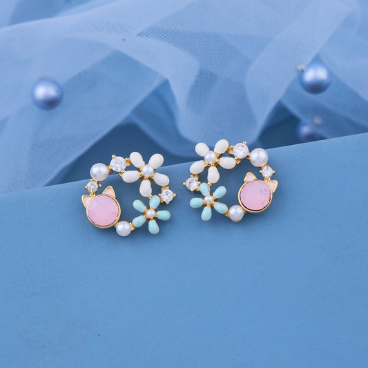 Elegant Floral Circuler Earrings