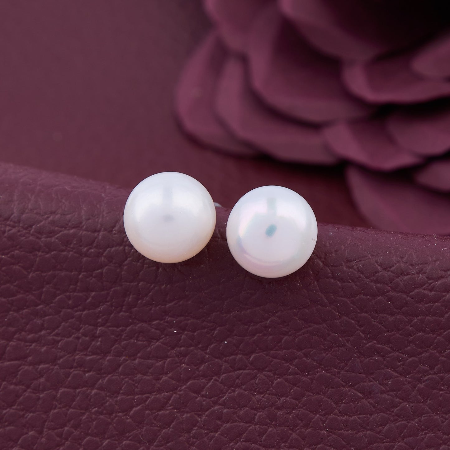 Elegant White Pearl Earrings