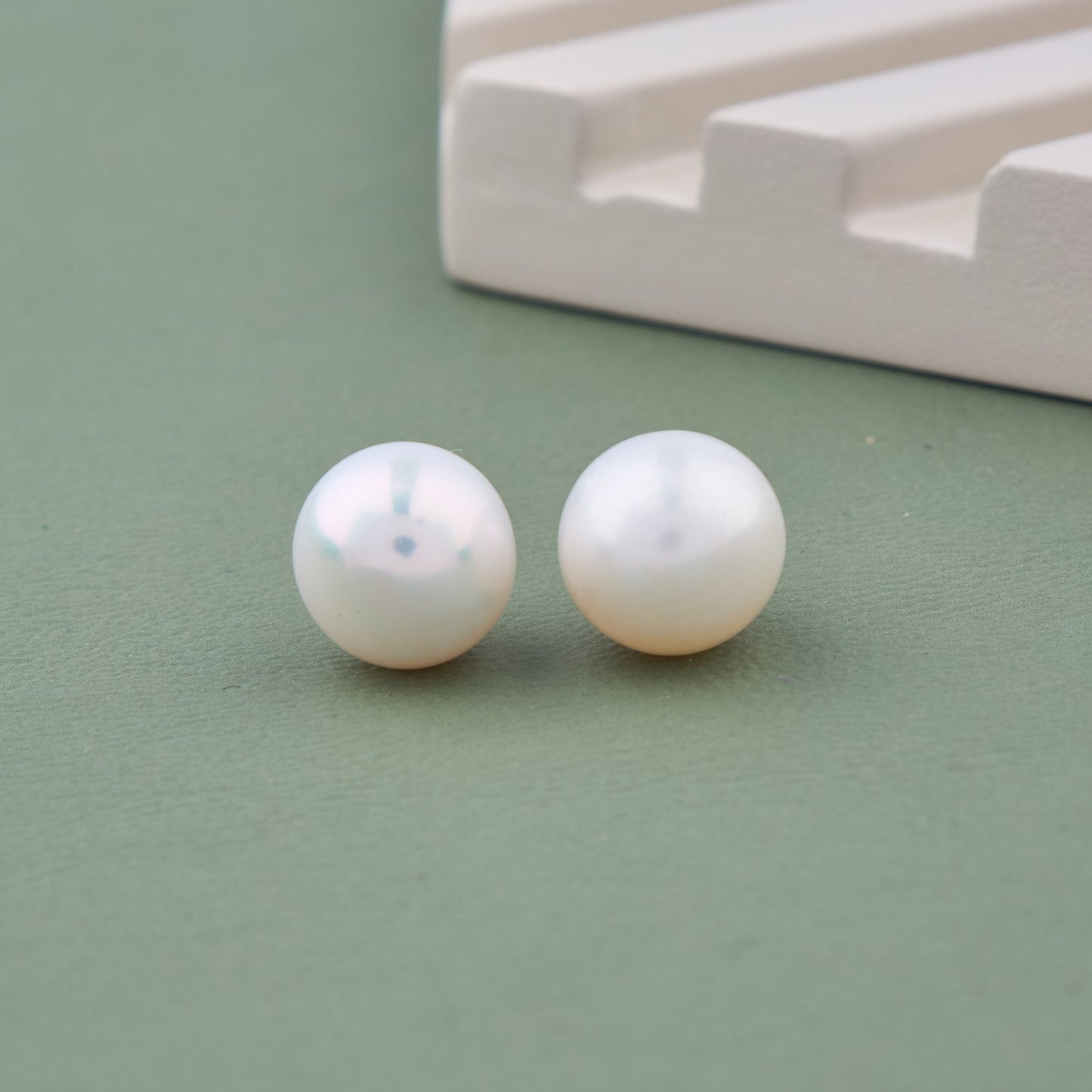 Elegant White Pearl Earrings