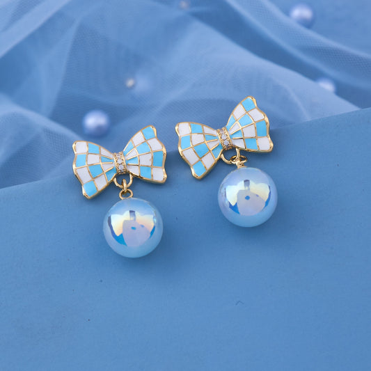 Floral Pearl and Diamond Earrings