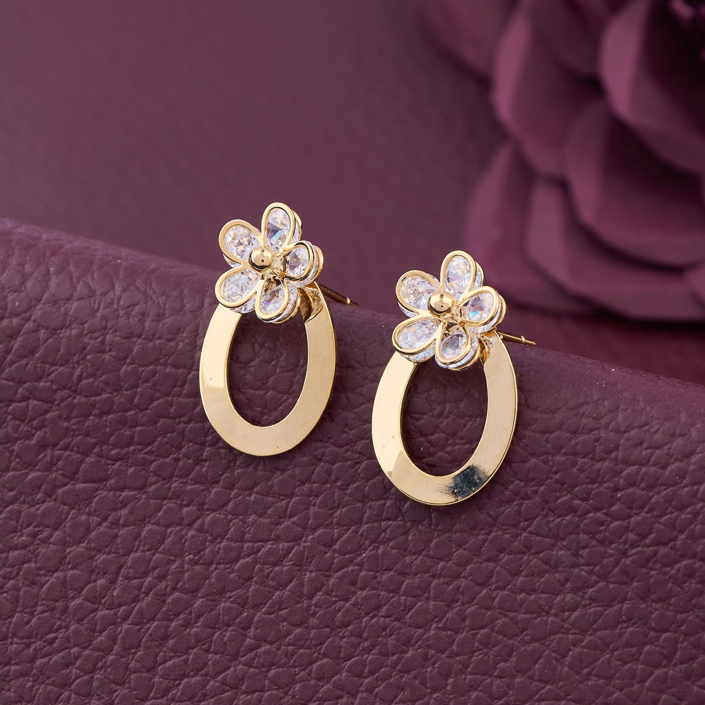 Regal Spark Gold Earrings