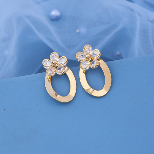 Regal Spark Gold Earrings