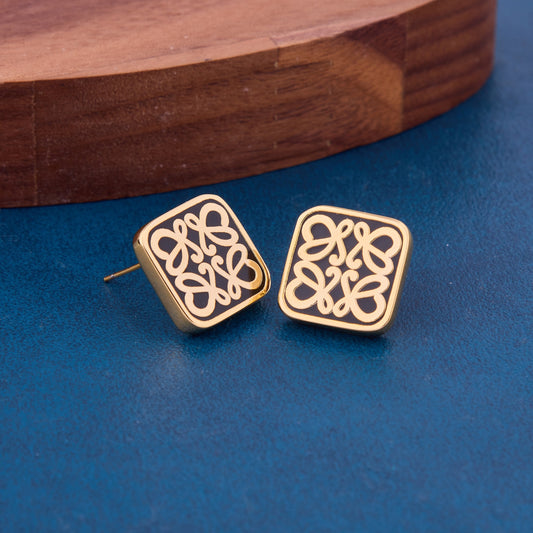 Shimmering Antique Gold Earrings