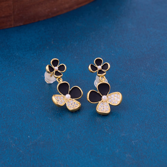 Floral Elegance Diamond Earrings