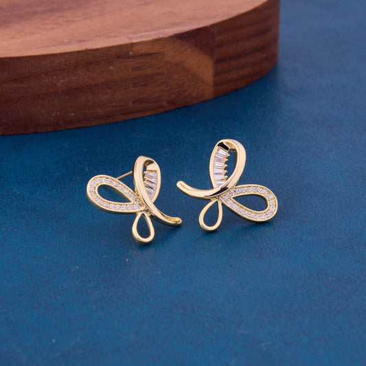 Classic Gold & Diamond Earrings