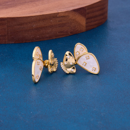 Butterfly-Inspired Diamond Earrings with Bow Details