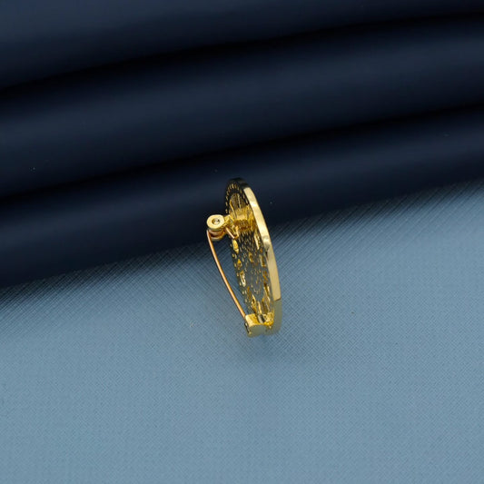 Elegant Roman Numeral Clock Brooch with Crystal Accents