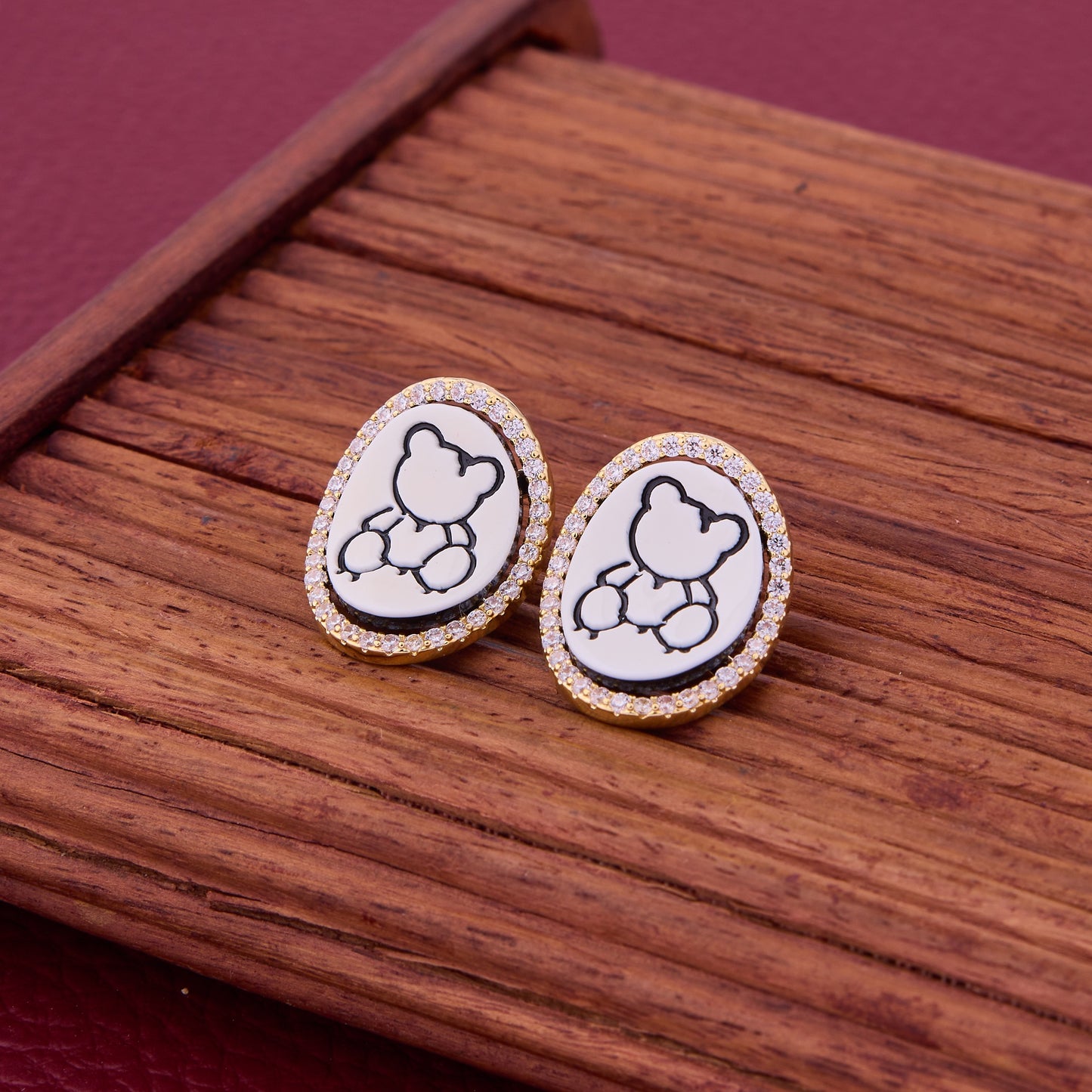 Whimsical Bear Motif Earrings Playful Charm