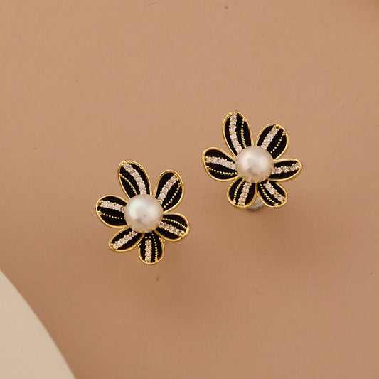 Elegant Pearl and Diamond Earrings Sophisticated Glamour