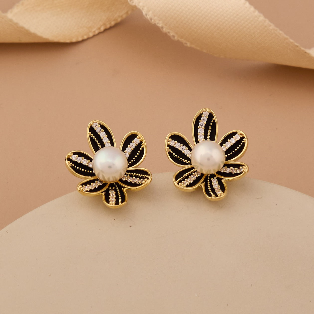 Elegant Pearl and Diamond Earrings Sophisticated Glamour