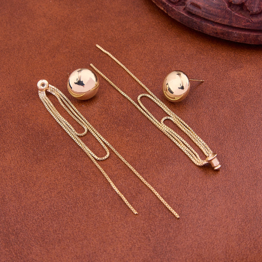 Gold Chain Drop Earrings