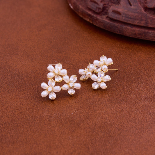 Elegant White Stone Earrings