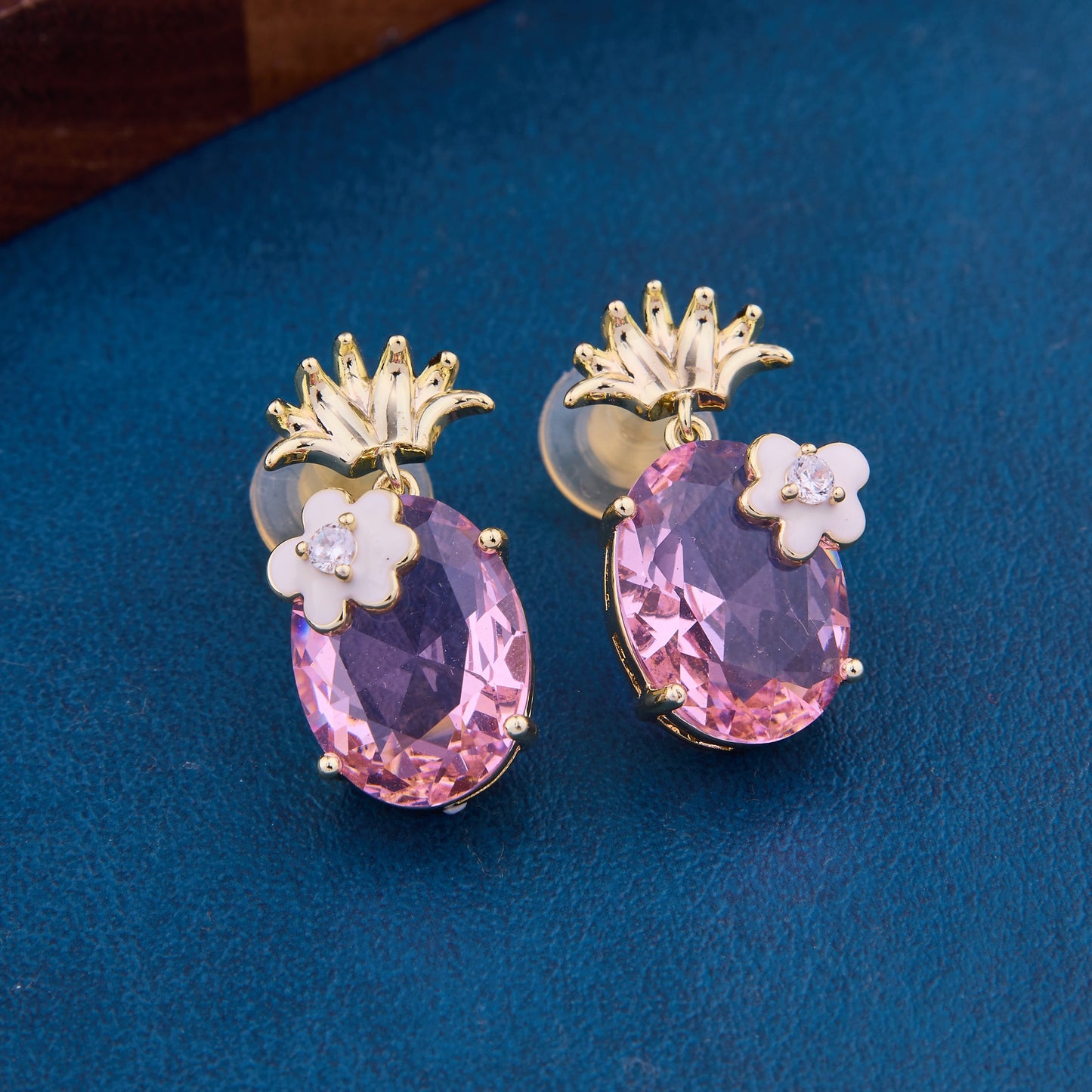 Blossom Pink Stone Earrings