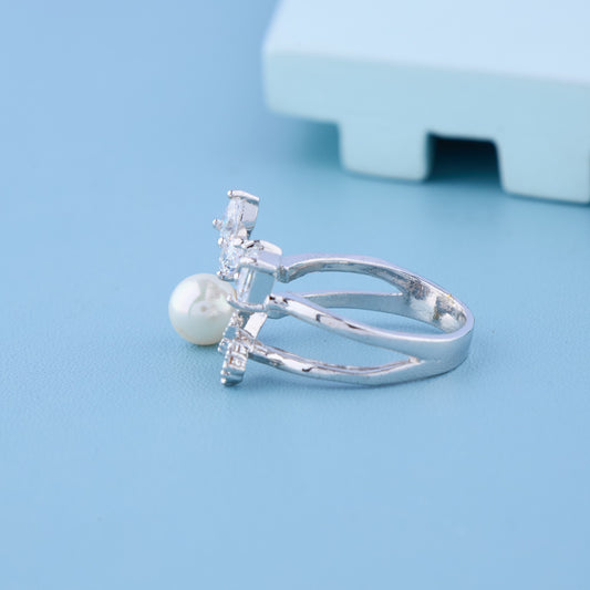 Luxe Pearl Silver Ring