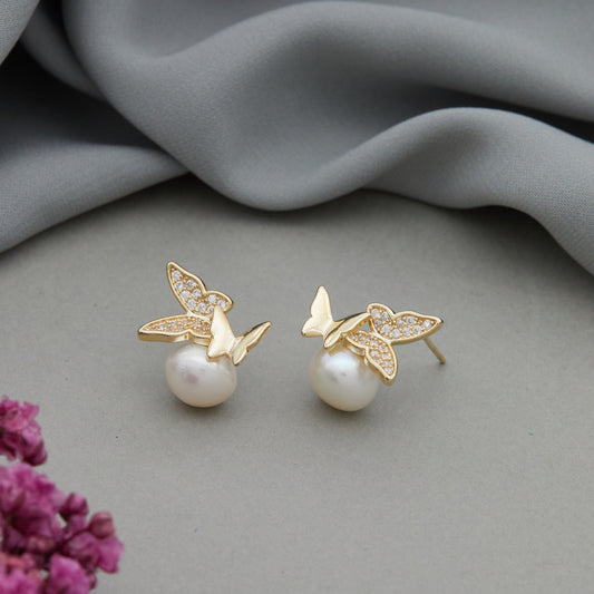 Butterfly Earrings with Diamonds Nature-Inspired Elegance