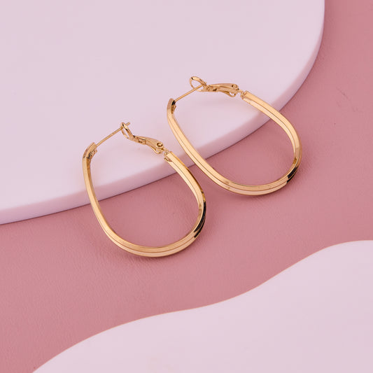 Golden Double Hoop Earrings