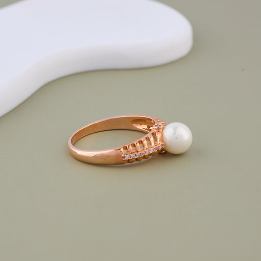 Golden Pearl Glow Ring