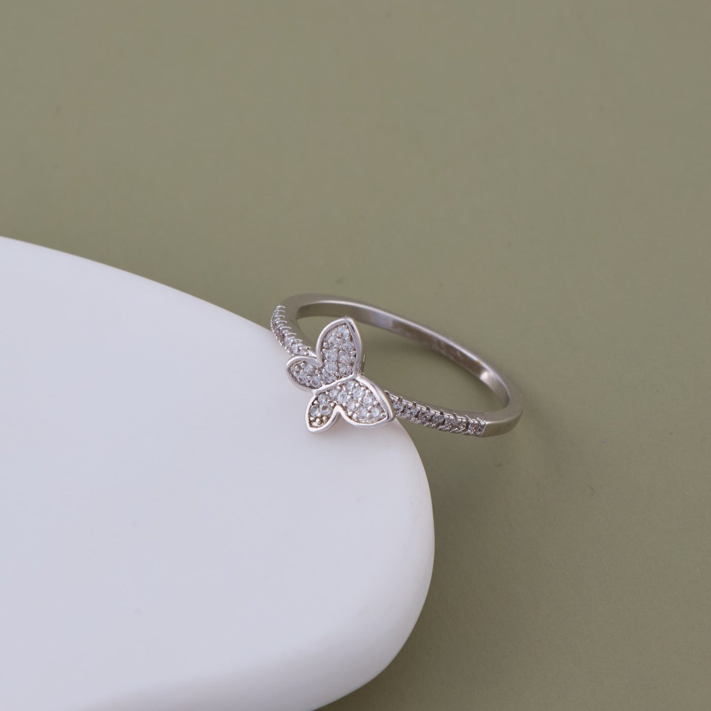 Crystal Butterfly Ring