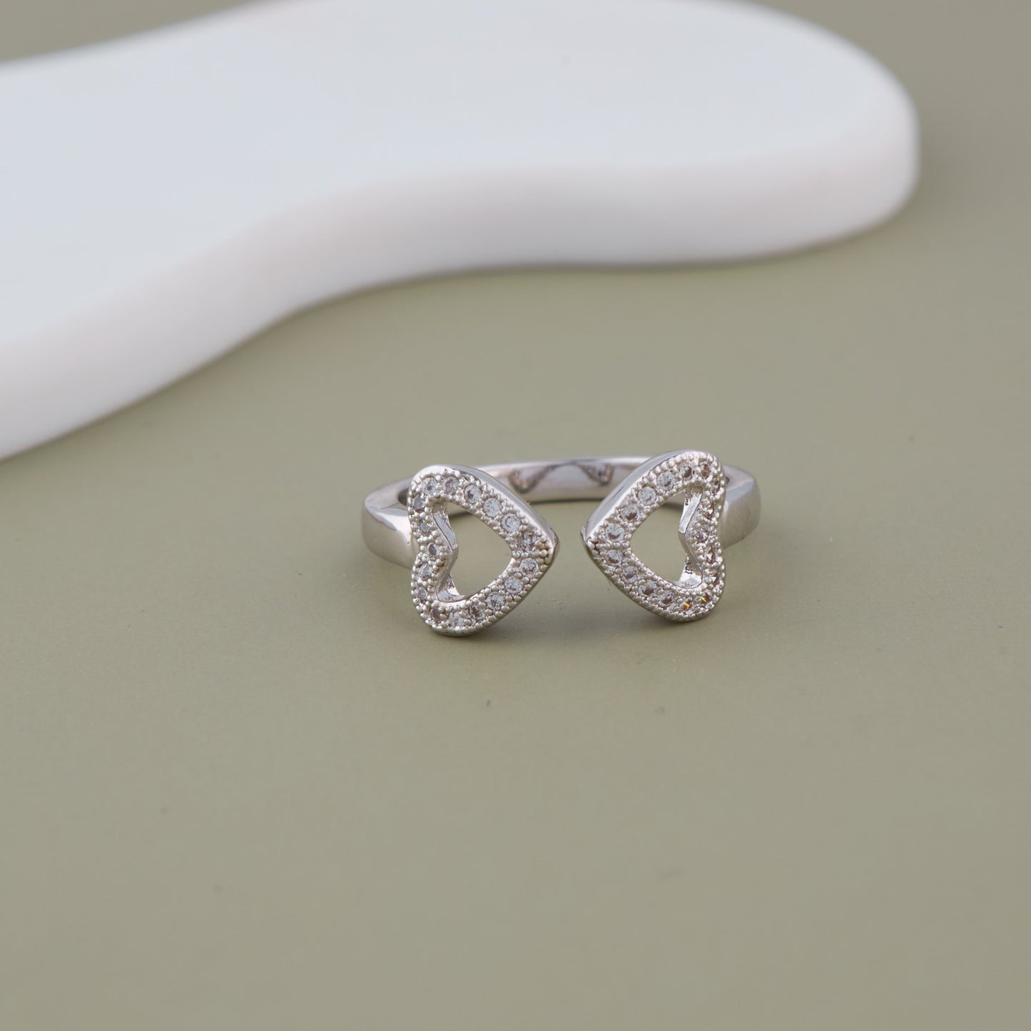 Twin Heart Ring