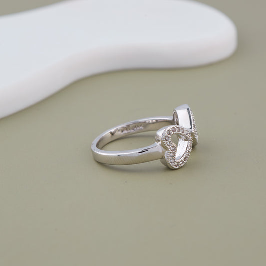 Twin Heart Ring