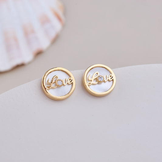 Love Circle Stud Earrings