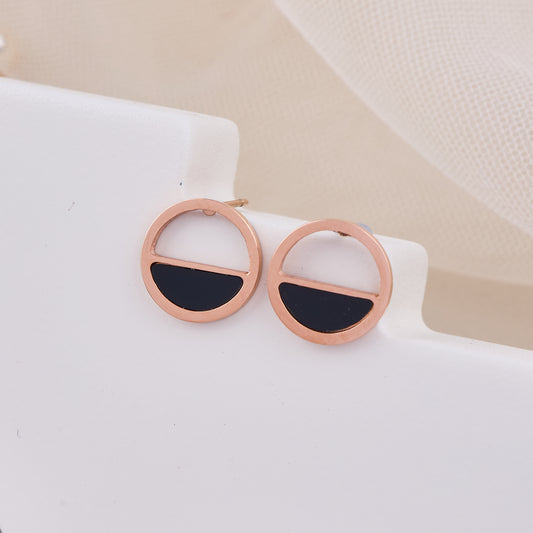 Minimal Half Disc Earrings