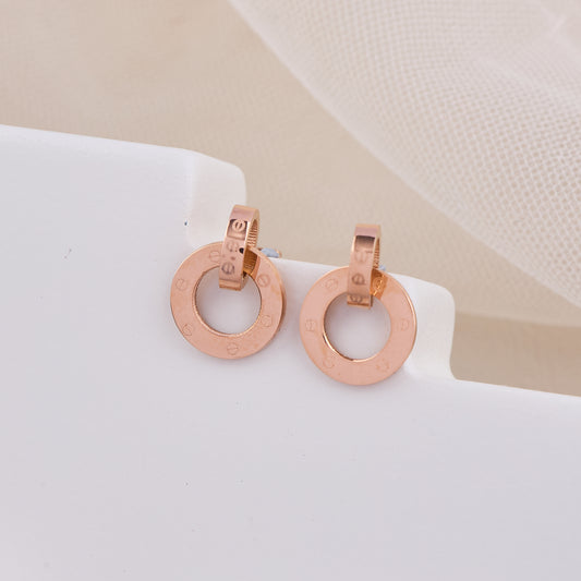 Classic Round Drop Earrings