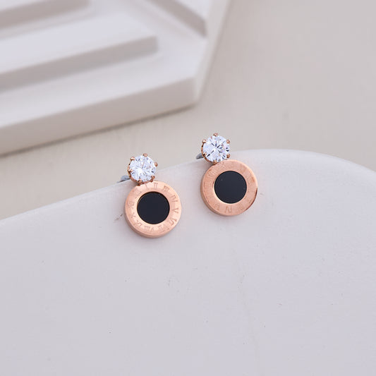 Crystal Top Roman Studs