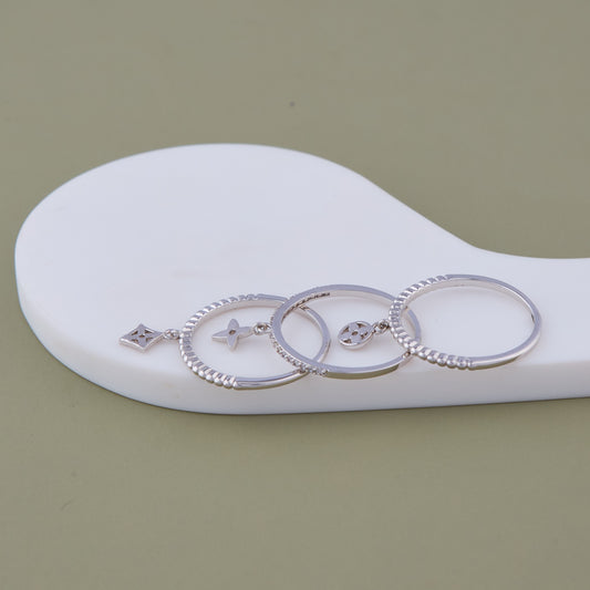 Mini Charm Rings (3pcs)