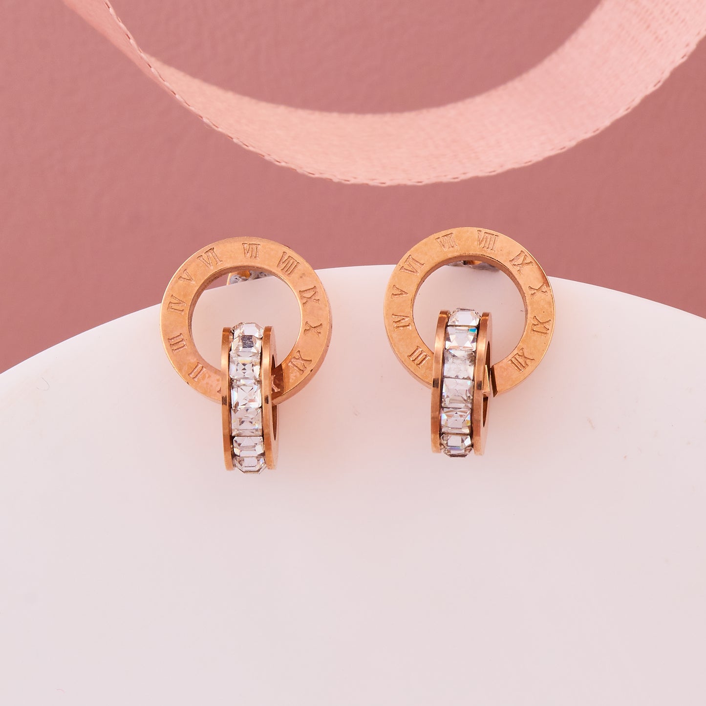Roman Crystal Hoops