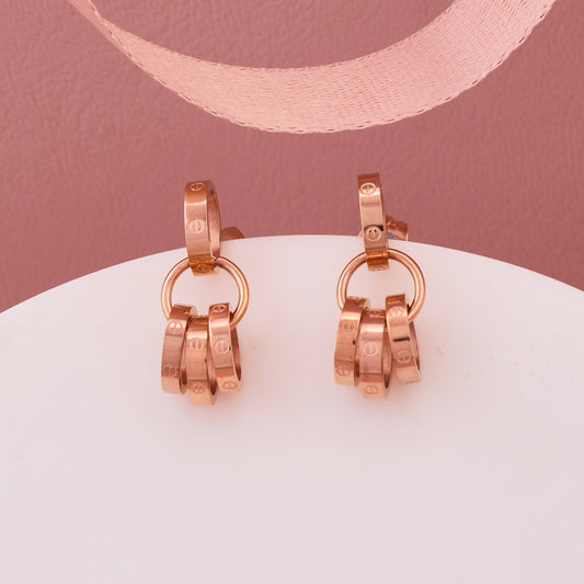 Triple Loop Charm Studs