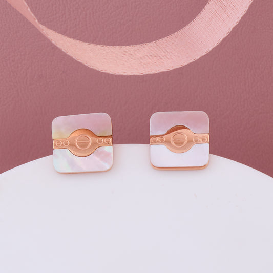 Mother of Pearl Square Studs