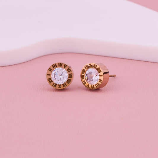 Timeless Roman Sparkle Studs