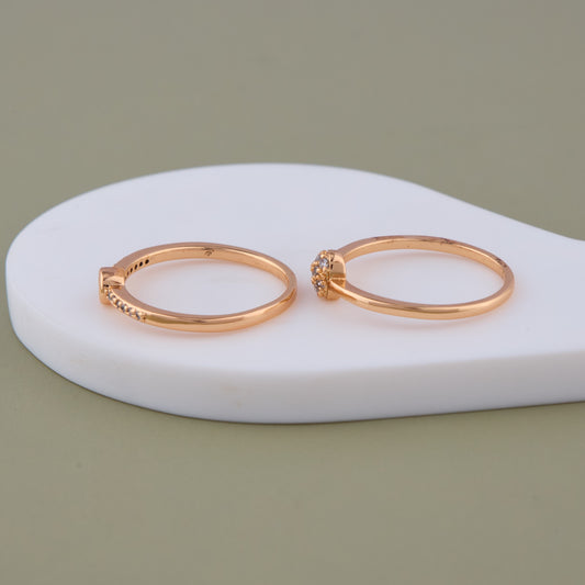 Golden Duo Ring Set