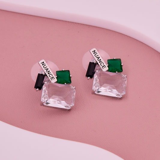 Nuance Emerald-Crystal Studs