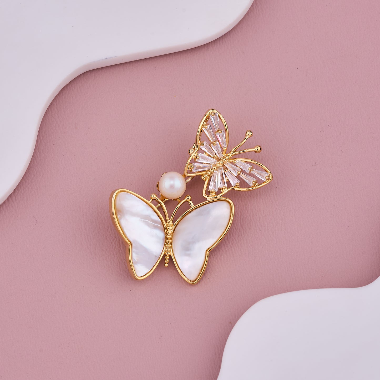Golden Butterfly Brooch