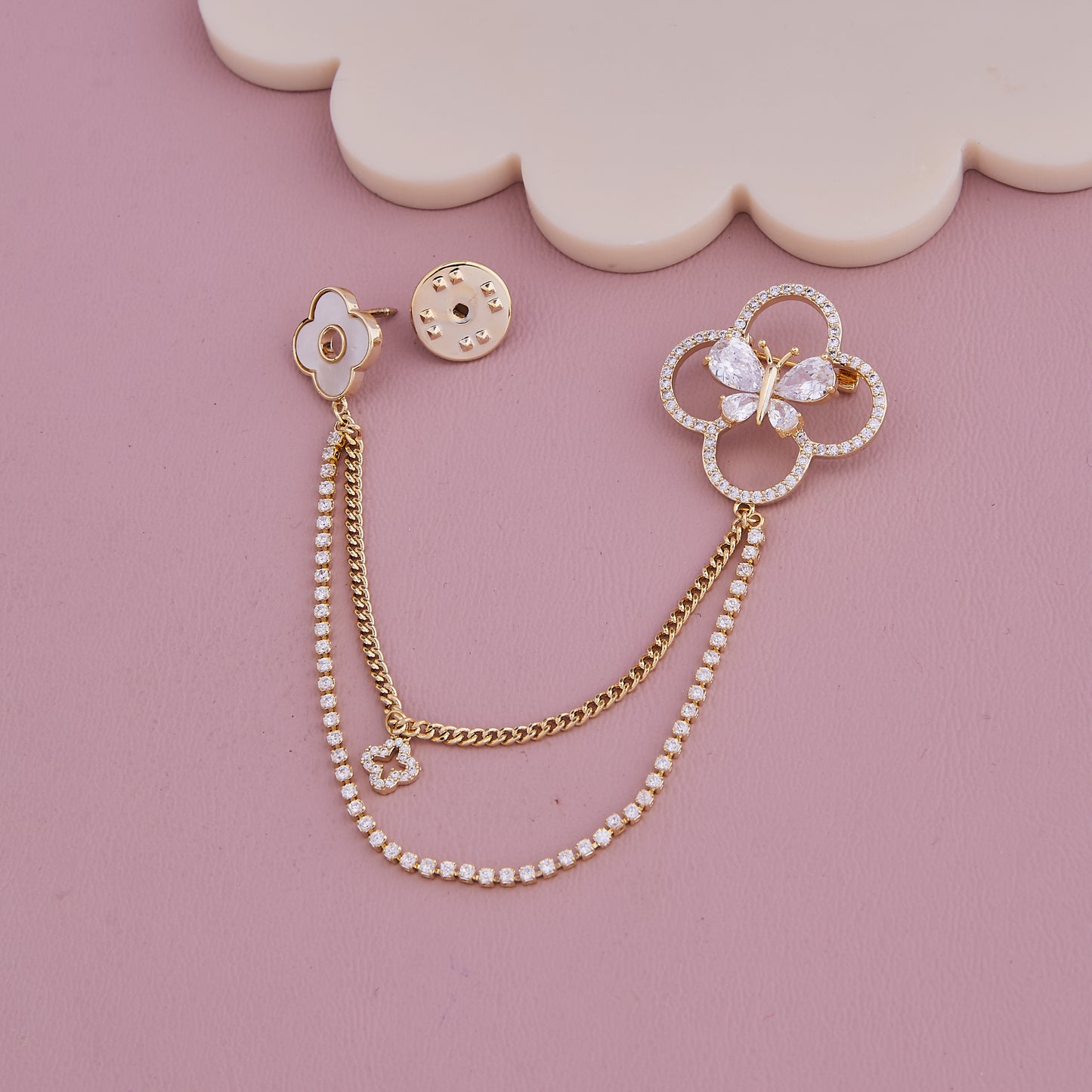 Diamond Butterfly Brooch