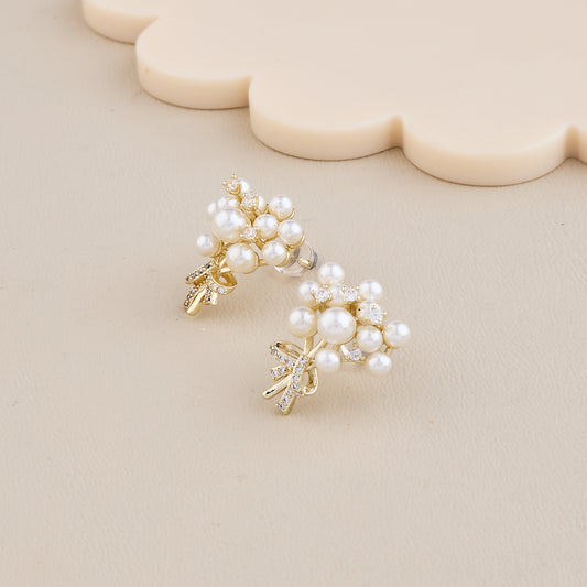 Pearl Blossom Bouquet Earrings