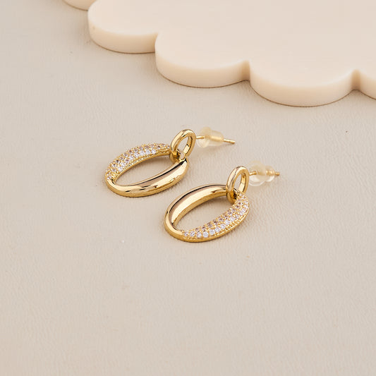 Golden Luxe Oval Hoop Earrings